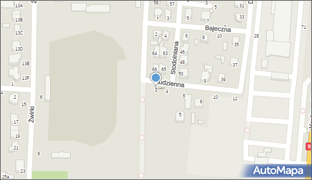 Piotrków Trybunalski, Studzienna, 2, mapa Piotrków Trybunalski
