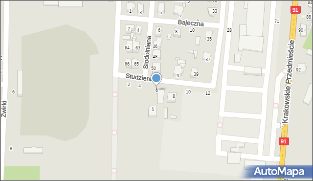Piotrków Trybunalski, Studzienna, 6, mapa Piotrków Trybunalski