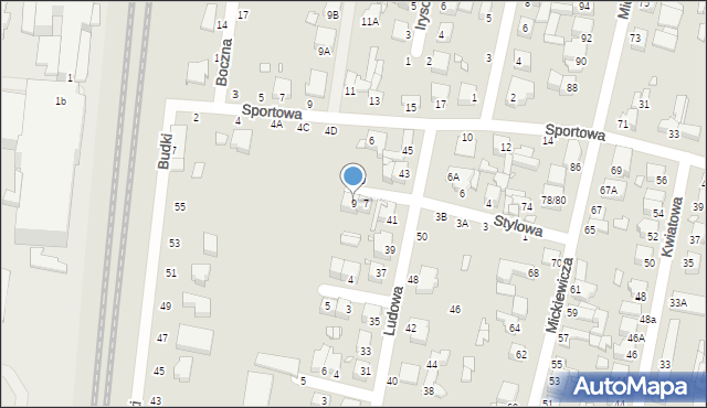 Piotrków Trybunalski, Stylowa, 9, mapa Piotrków Trybunalski