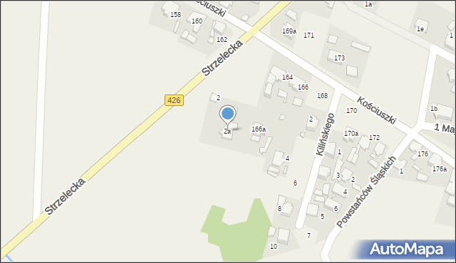 Piotrówka, Strzelecka, 2a, mapa Piotrówka