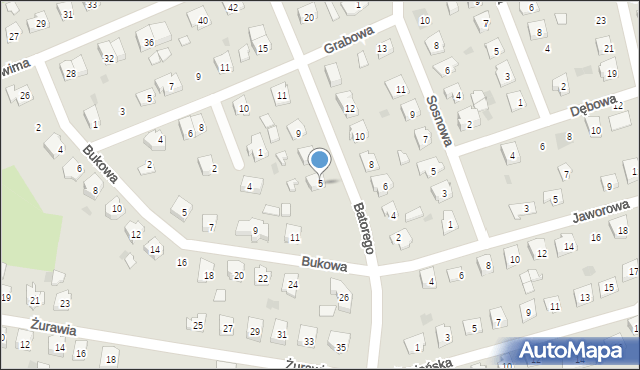 Pisz, Stefana Batorego, 5, mapa Pisz