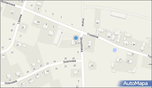 Pławna, Strzelińska, 3, mapa Pławna