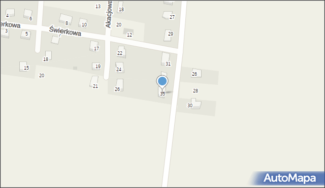 Pławna, Strzelińska, 35, mapa Pławna