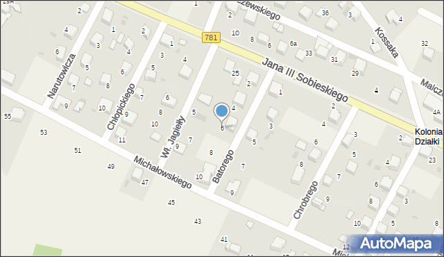 Płaza, Stefana Batorego, 6, mapa Płaza