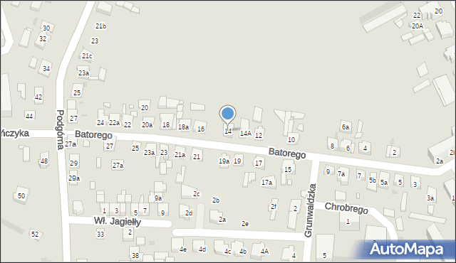 Pleszew, Stefana Batorego, 14, mapa Pleszew