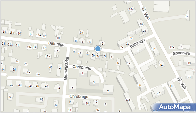 Pleszew, Stefana Batorego, 5a, mapa Pleszew