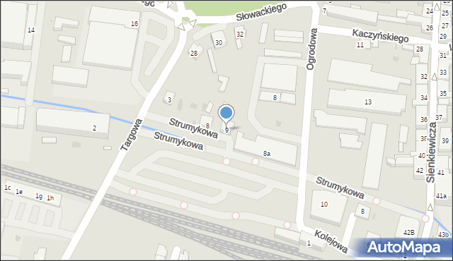 Pleszew, Strumykowa, 9, mapa Pleszew