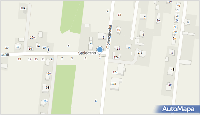 Płochocin, Stołeczna, 1, mapa Płochocin