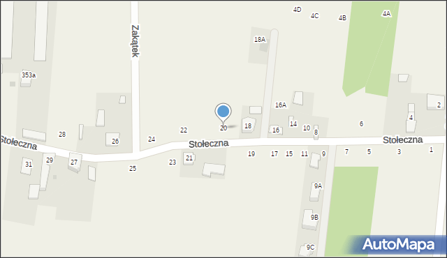 Płochocin, Stołeczna, 20, mapa Płochocin