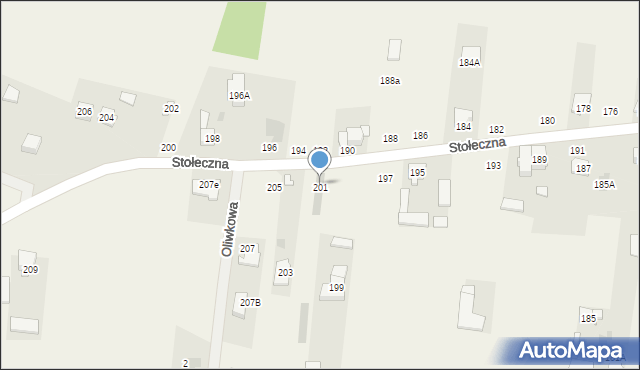 Płochocin, Stołeczna, 203A, mapa Płochocin