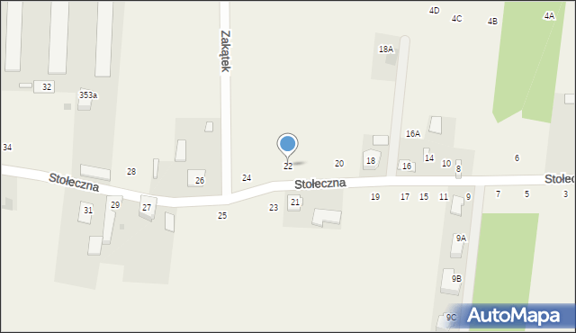 Płochocin, Stołeczna, 22, mapa Płochocin
