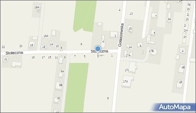 Płochocin, Stołeczna, 3, mapa Płochocin