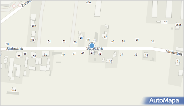 Płochocin, Stołeczna, 43, mapa Płochocin