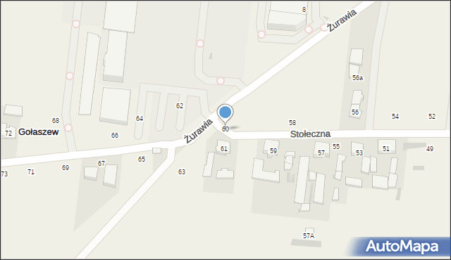 Płochocin, Stołeczna, 60, mapa Płochocin