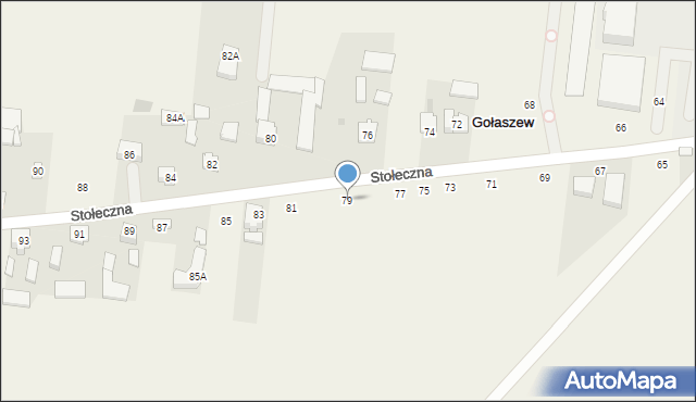 Płochocin, Stołeczna, 79, mapa Płochocin