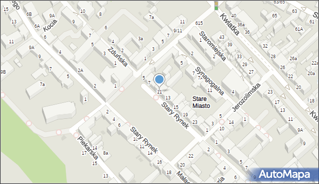 Płock, Stary Rynek, 11, mapa Płock