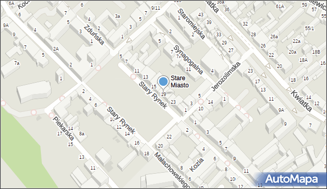 Płock, Stary Rynek, 19, mapa Płock