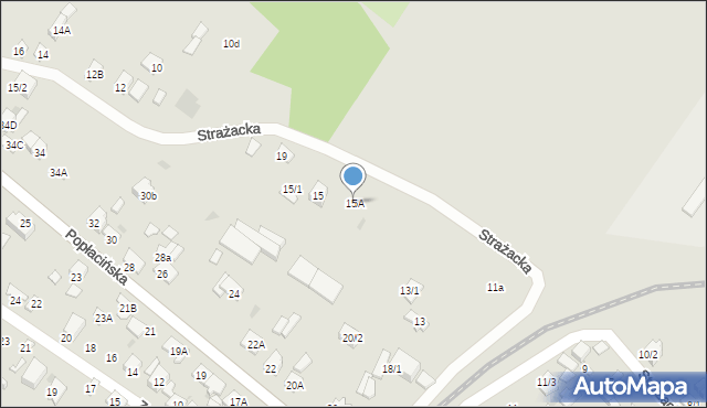 Płock, Strażacka, 15A, mapa Płock