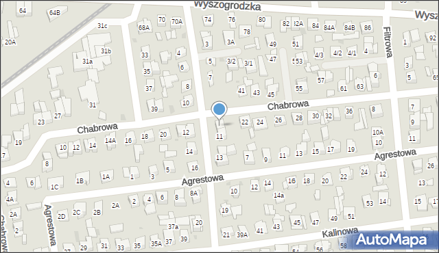 Płock, Studzienna, 9, mapa Płock