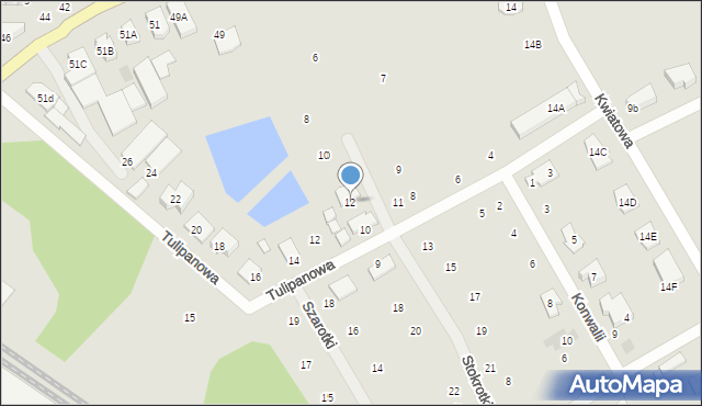 Płońsk, Stokrotki, 12, mapa Płońsk