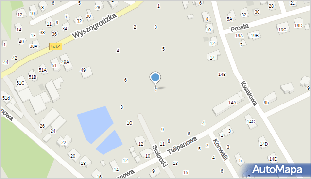 Płońsk, Stokrotki, 7, mapa Płońsk