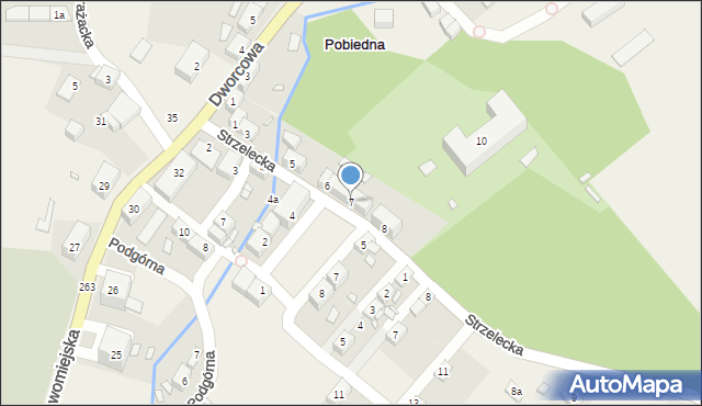 Pobiedna, Strzelecka, 7, mapa Pobiedna