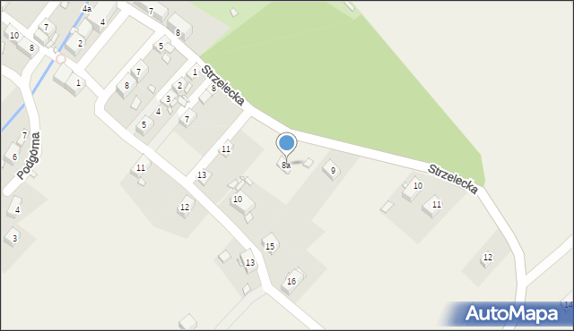 Pobiedna, Strzelecka, 8a, mapa Pobiedna