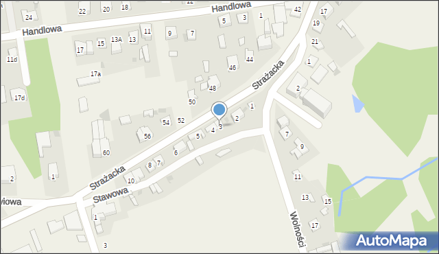 Poczesna, Stawowa, 3, mapa Poczesna