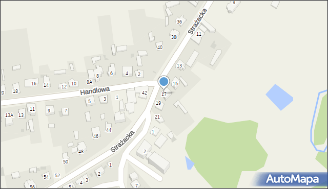 Poczesna, Strażacka, 17, mapa Poczesna