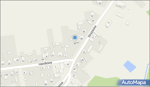 Poczesna, Strażacka, 40, mapa Poczesna