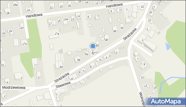 Poczesna, Strażacka, 52, mapa Poczesna