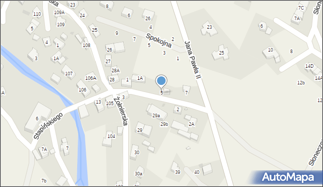 Podgórzyn, Stapińskiego, 5, mapa Podgórzyn