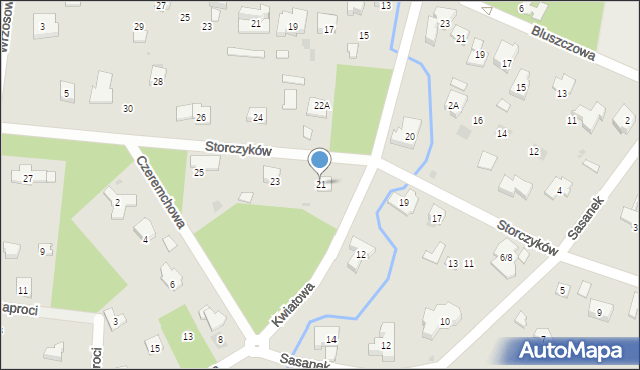 Podkowa Leśna, Storczyków, 21, mapa Podkowa Leśna