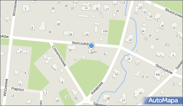 Podkowa Leśna, Storczyków, 23, mapa Podkowa Leśna