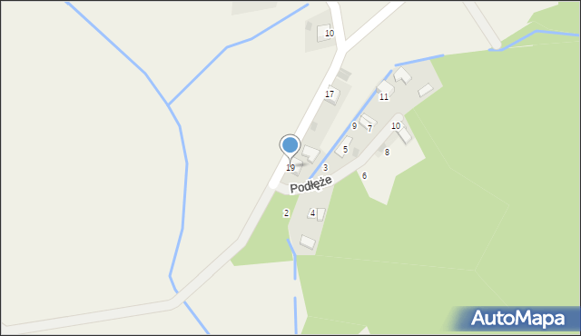 Podłęże, Studzienna, 19, mapa Podłęże