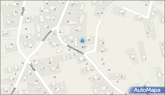 Podolsze, Starowiejska, 38, mapa Podolsze