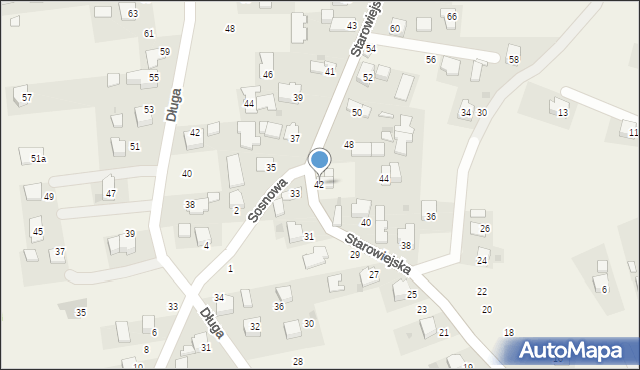 Podolsze, Starowiejska, 42, mapa Podolsze