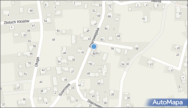 Podolsze, Starowiejska, 52, mapa Podolsze