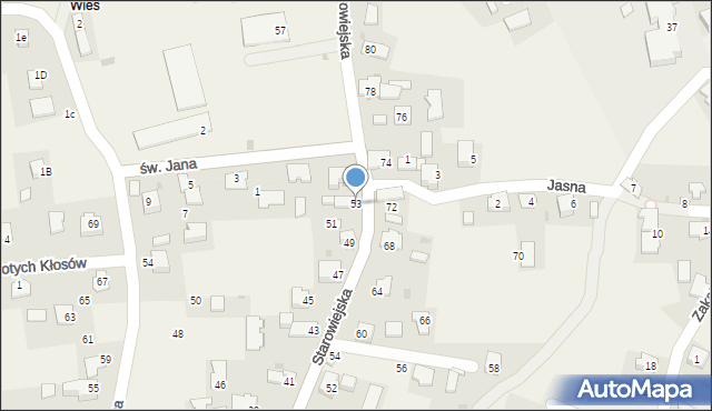 Podolsze, Starowiejska, 53, mapa Podolsze