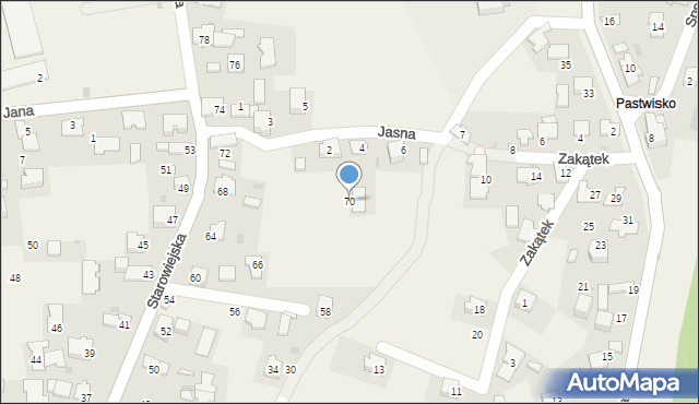 Podolsze, Starowiejska, 70, mapa Podolsze