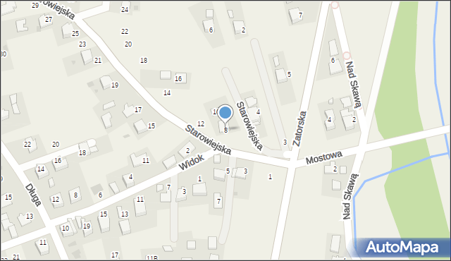 Podolsze, Starowiejska, 8, mapa Podolsze