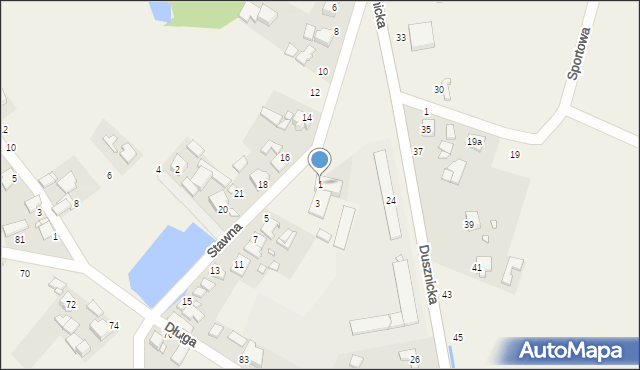 Podrzewie, Stawna, 1, mapa Podrzewie