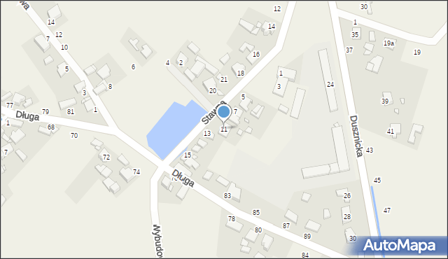 Podrzewie, Stawna, 11, mapa Podrzewie