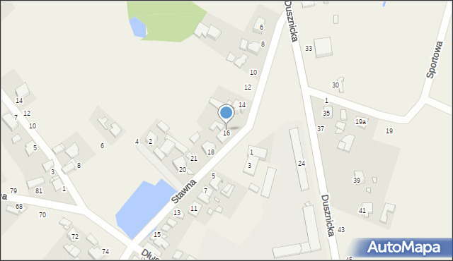 Podrzewie, Stawna, 16, mapa Podrzewie