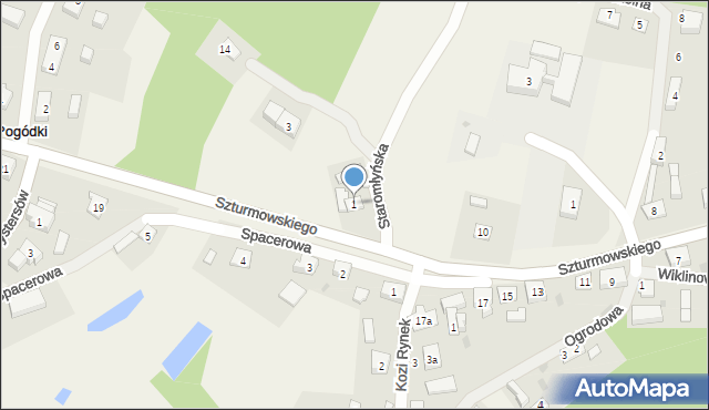Pogódki, Staromłyńska, 1, mapa Pogódki