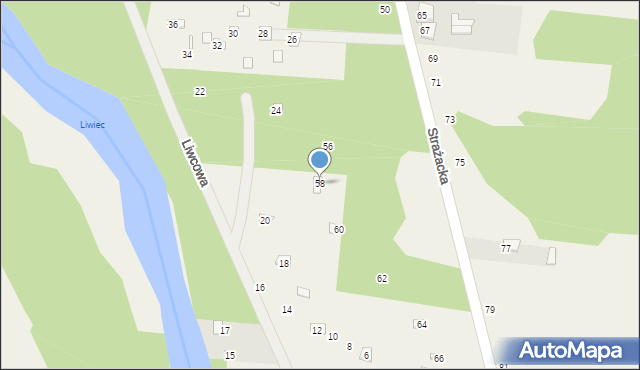 Pogorzelec, Strażacka, 58, mapa Pogorzelec