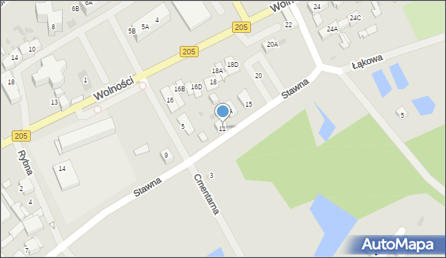 Polanów, Stawna, 11, mapa Polanów