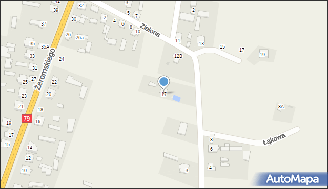 Policzna, Starowiejska, 17, mapa Policzna