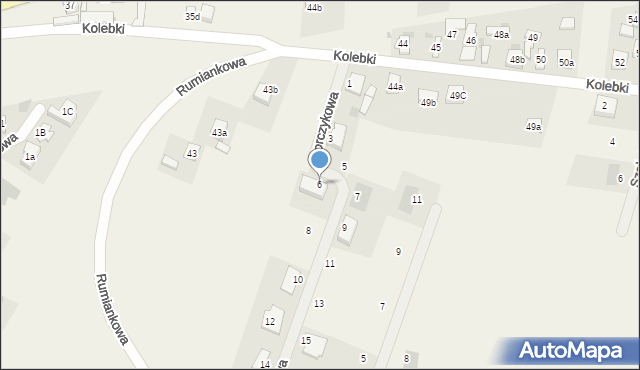 Półwiosek Lubstowski, Storczykowa, 6, mapa Półwiosek Lubstowski