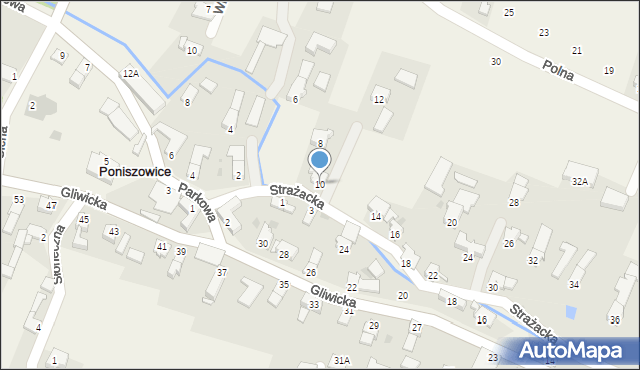 Poniszowice, Strażacka, 10, mapa Poniszowice
